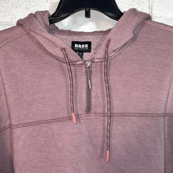 Bass Outdoor Womens Hibernate Half-Zip Hoodie Top Flint, XL - Picture 5 of 6